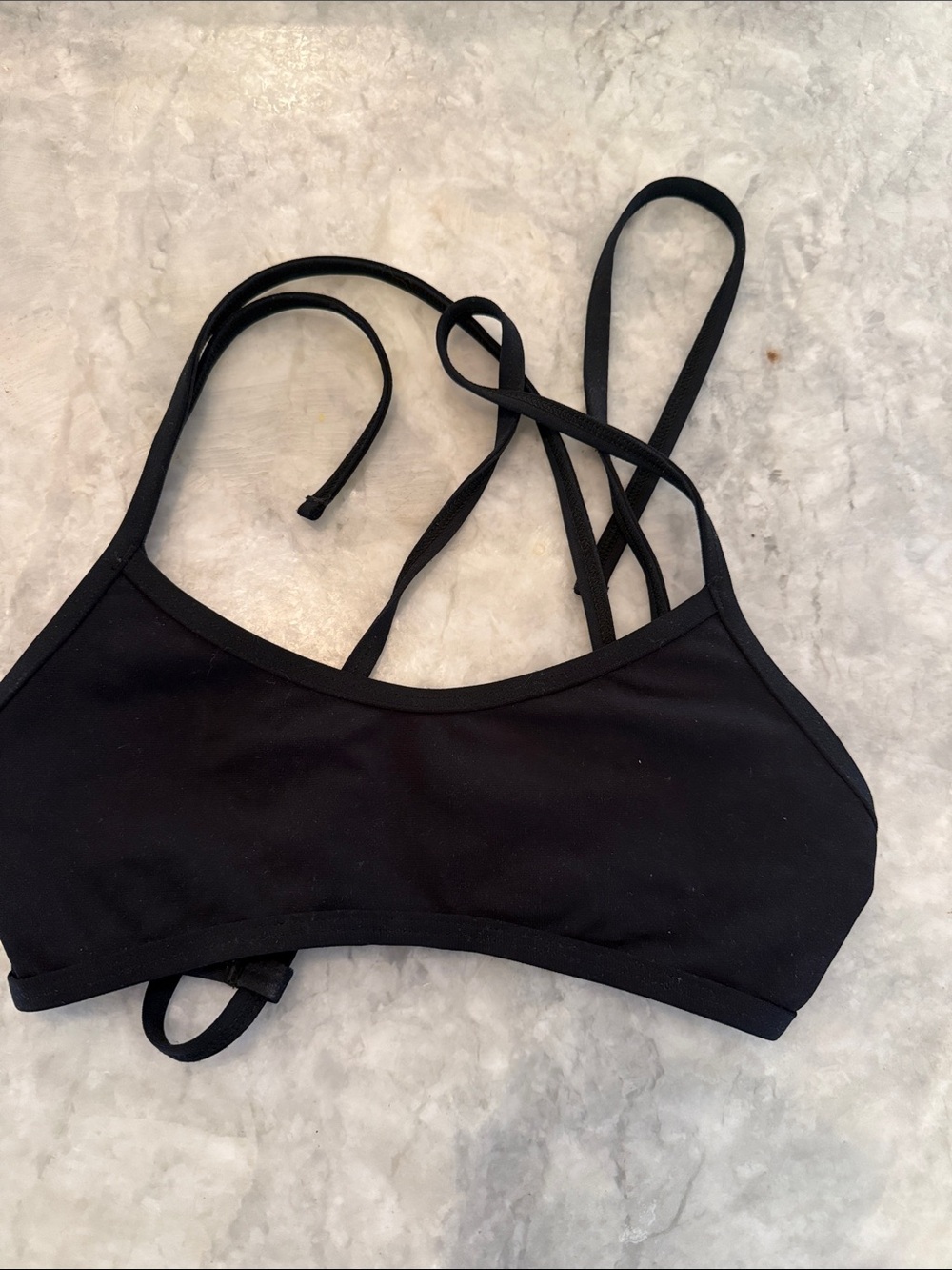 Jolyn Clothing Black Strappy Sports Bra